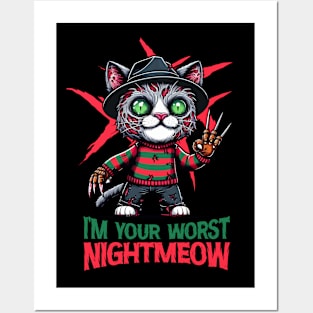 I'm Your Worst Nightmeow | Cat | Animal | Movie Icon | Pop Culture | Anti-Hero | Villain Posters and Art